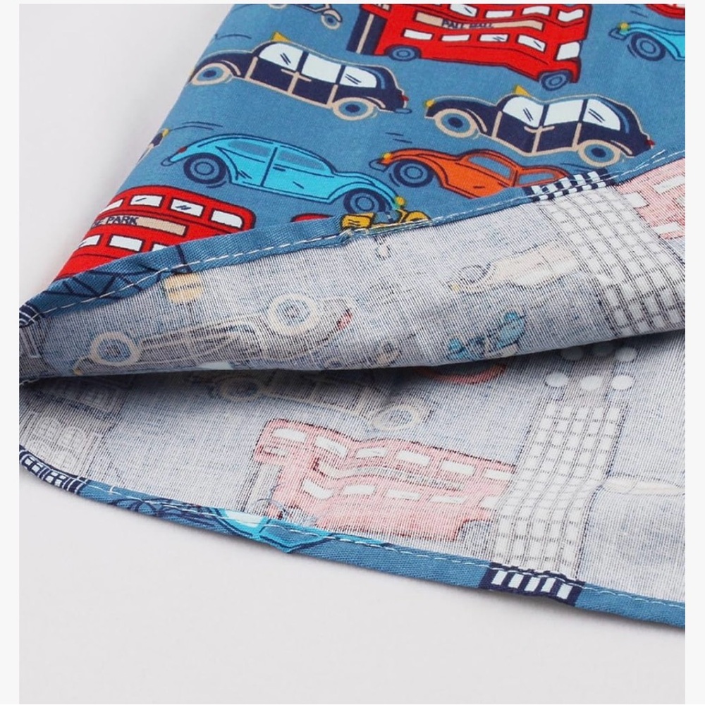 London Skyline Print Circle Skirt Blue Red‎ Retro A-Line Size XL - Picture 4 of 10